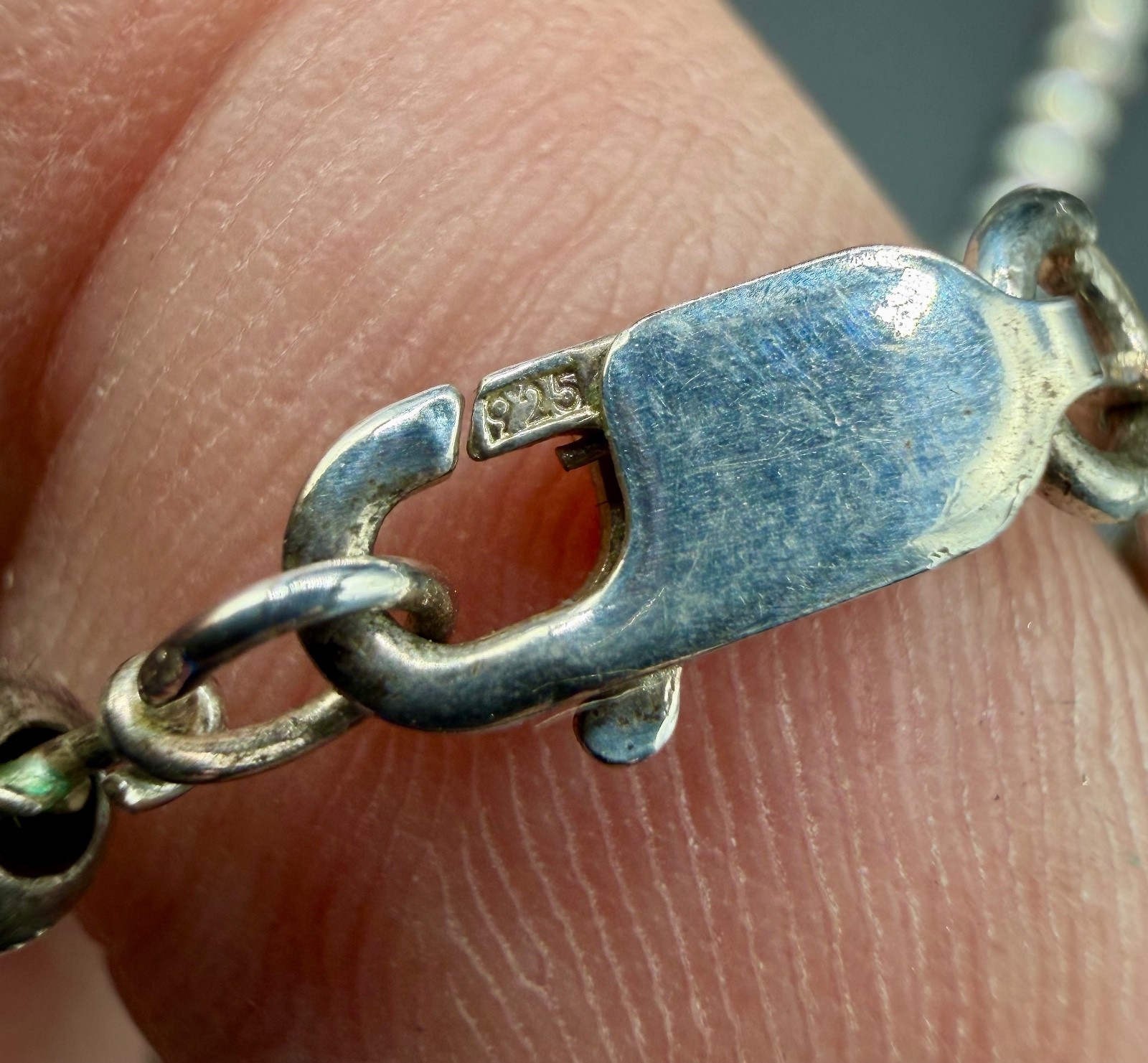 Vintage Sterling Silver 4mm Bead 20” Necklace 925 Italy 18g