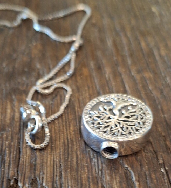 Tree Of Life Ash/urn Cz 925 Pendant 18 Inch Very Pretty ( FOR EVER IN THE HEART)