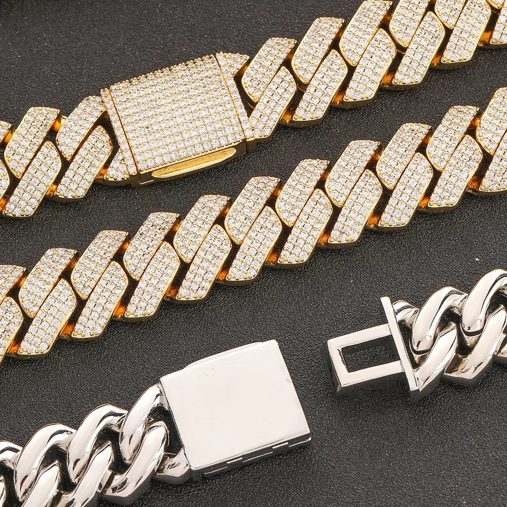 Johnny Dang Cuban Chain Diamond Necklace 40 ct 10K 2-Tone Gold 15mm 178 Grams