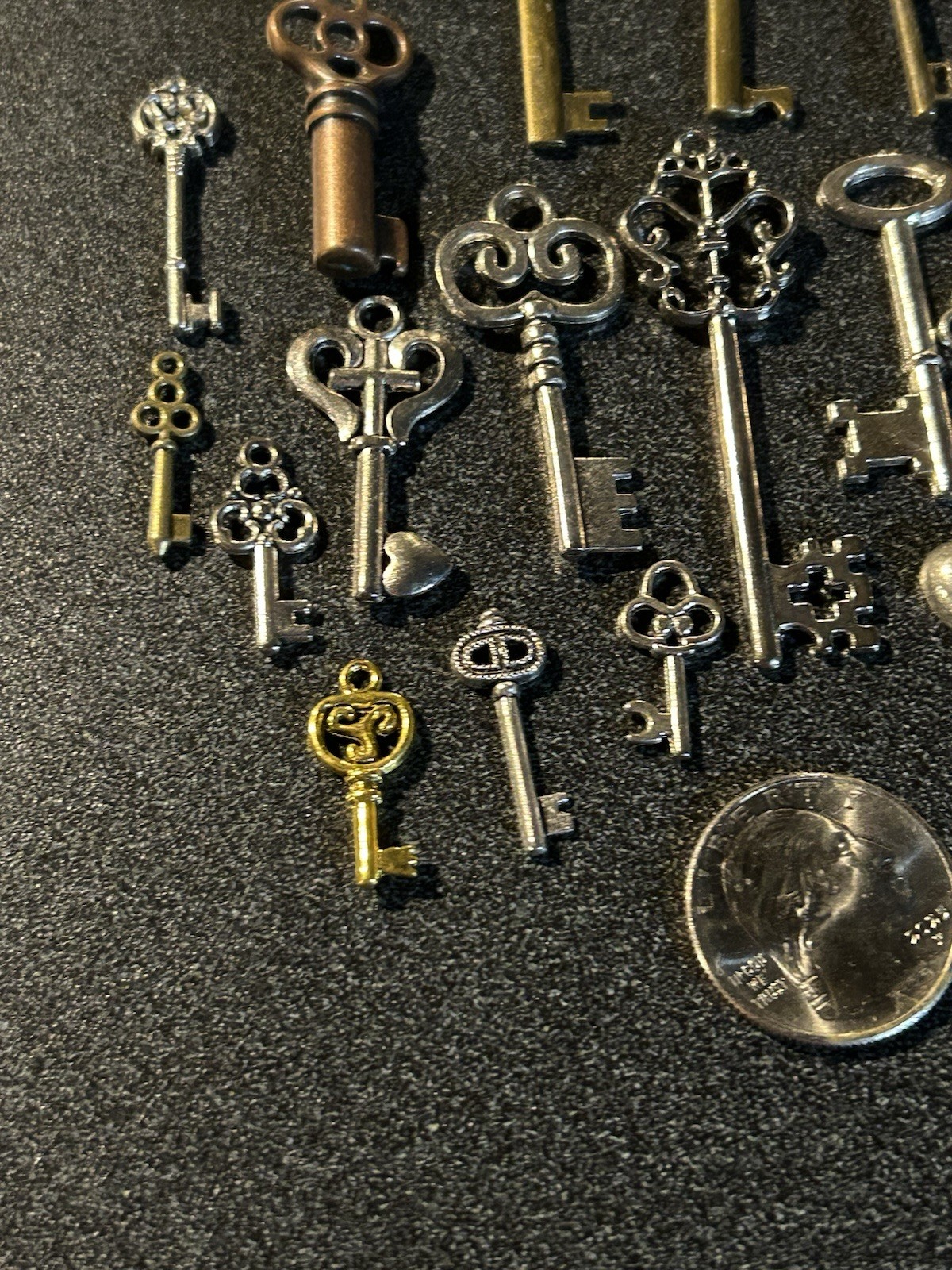 Skeleton Key Lot Whimsical Charm Bundle