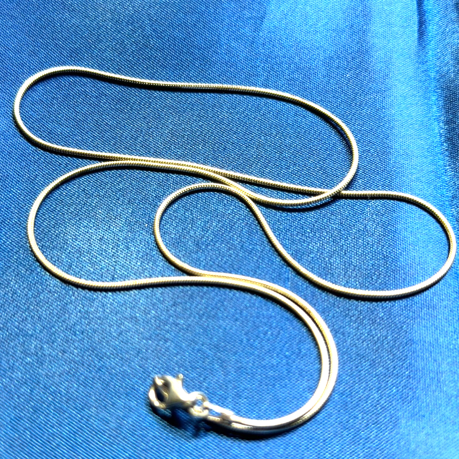 AGI Certified 925 Sterling Silver 20in Snake Chain Necklace Pre-owned