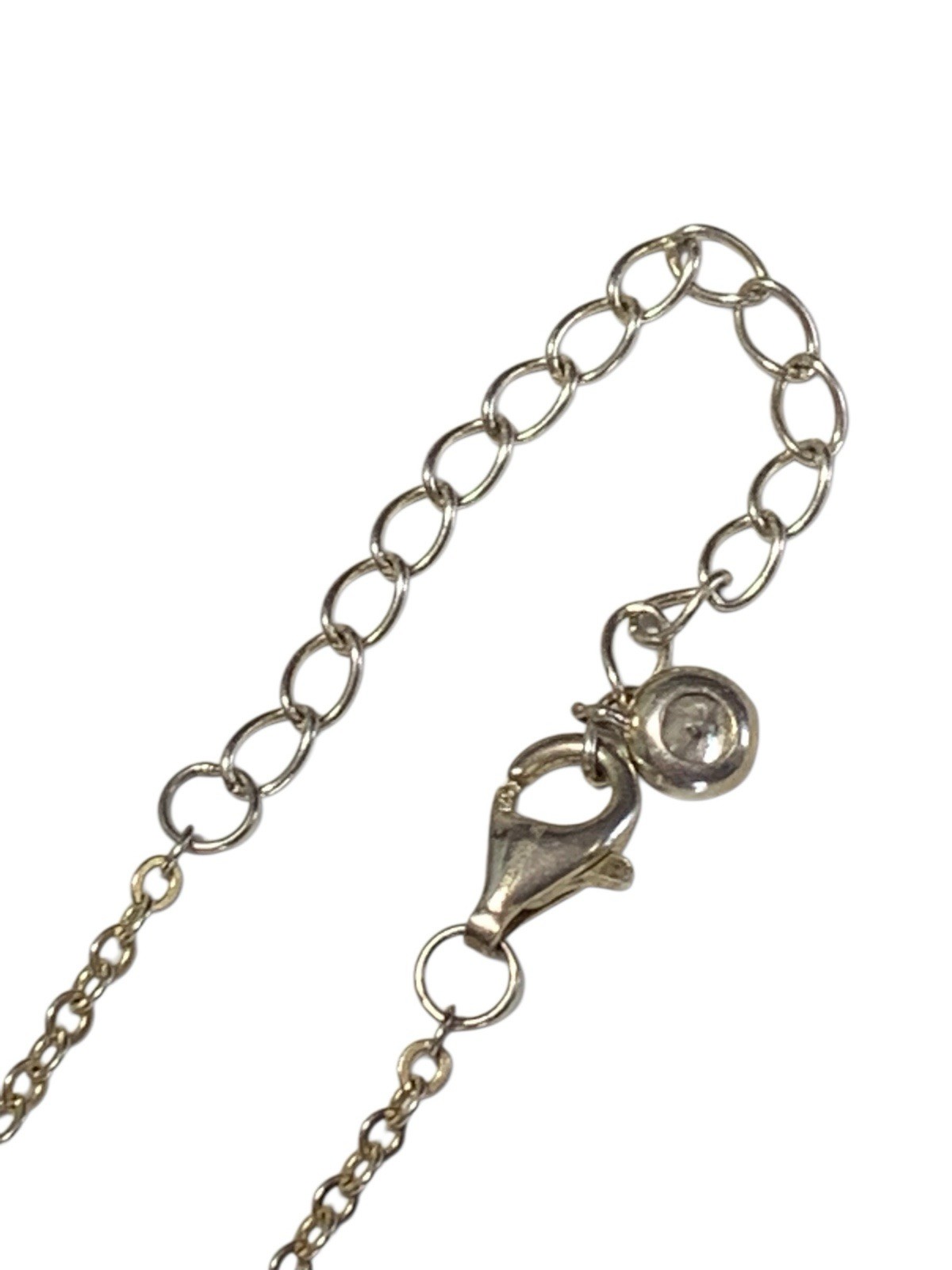Unbranded Hamsa Hand Pendant Silver Toned Chain Gemstone Necklace