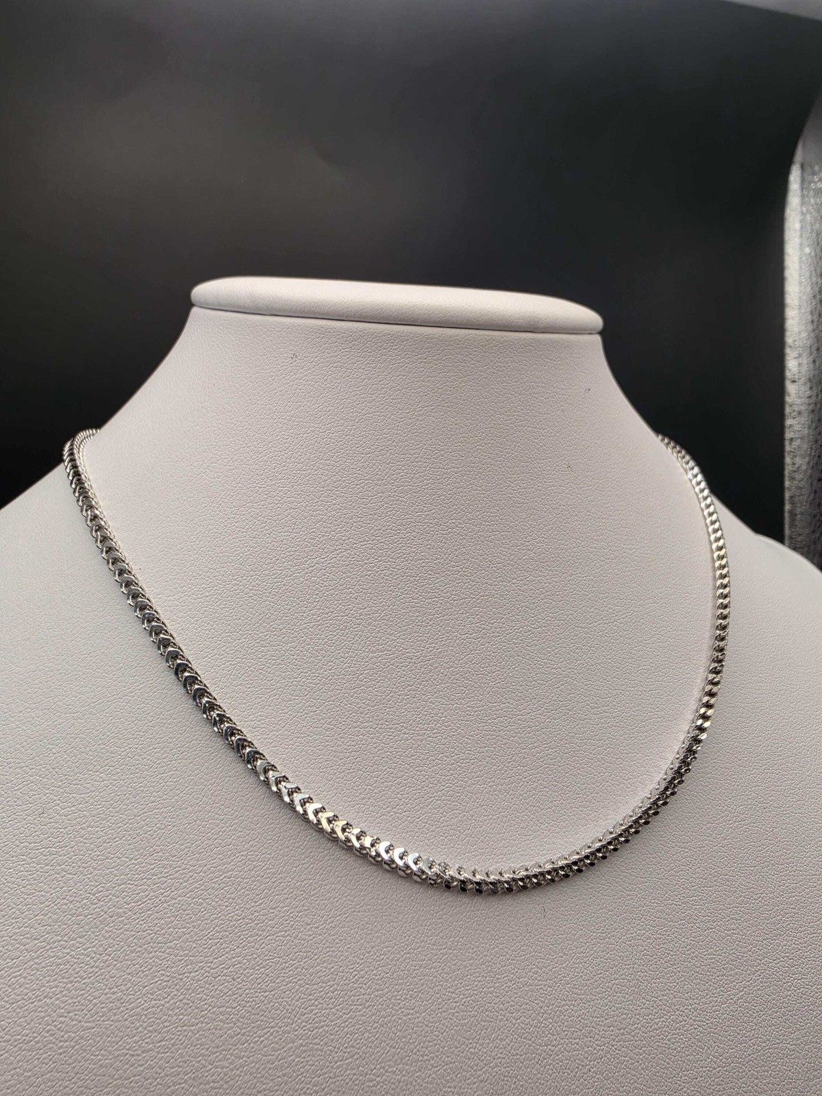 Sterling Silver Franco Chain Necklace | 925 Silver 2mm Chain 16 Inch