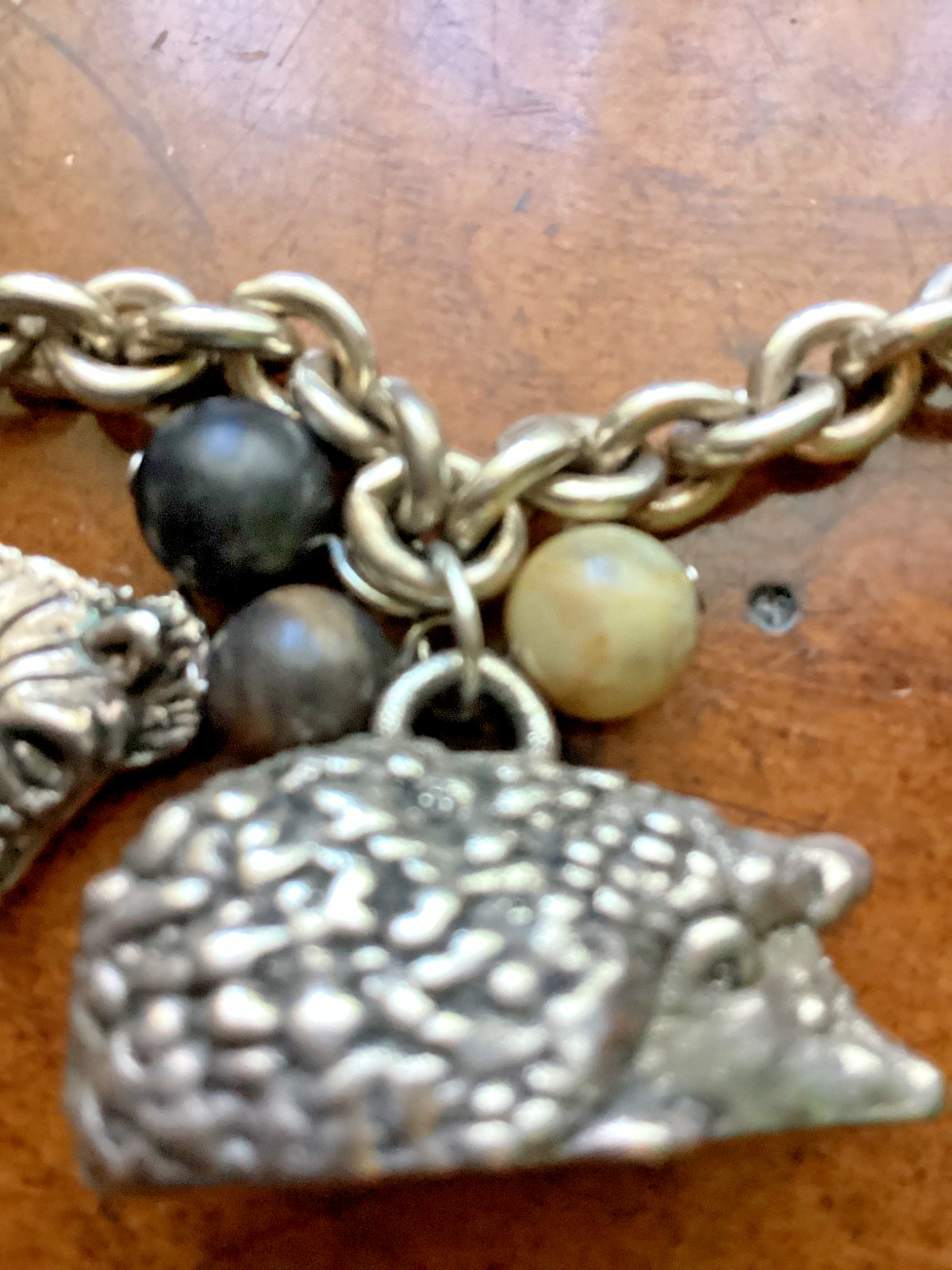 Susan Cummings Endangered Species African Animal Charm Necklace 19″ Sterling