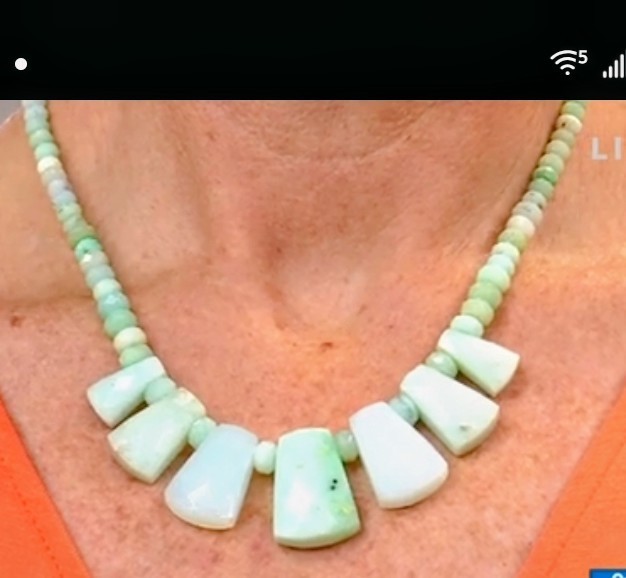 Jay King Sterling Silver Green Opal Necklace New Original Price $197.00