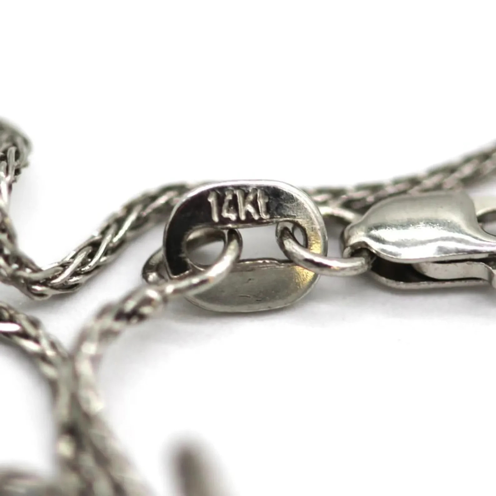 14k White Gold Franco Chain 18 inches