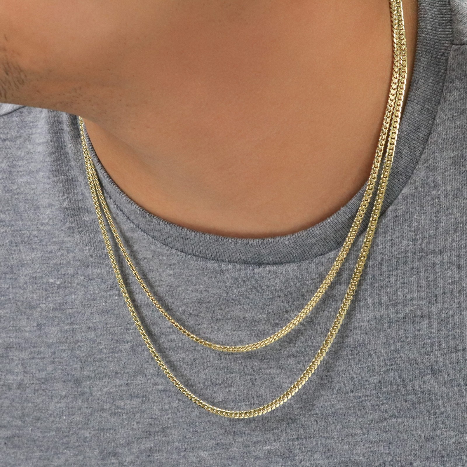 10K Yellow Gold Solid 3.5mm Miami Cuban Link Chain Necklace Mens Women 16″- 30″