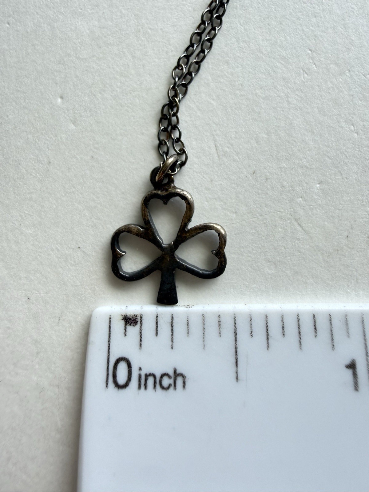 Vintage Irish Sterling Silver Shamrock Pendant Necklace J.O’N Eire 925