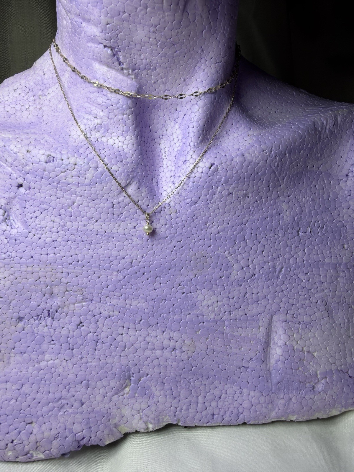 Elegant authentic Argento Vivo layered necklace crafted in 18KT gold over #06