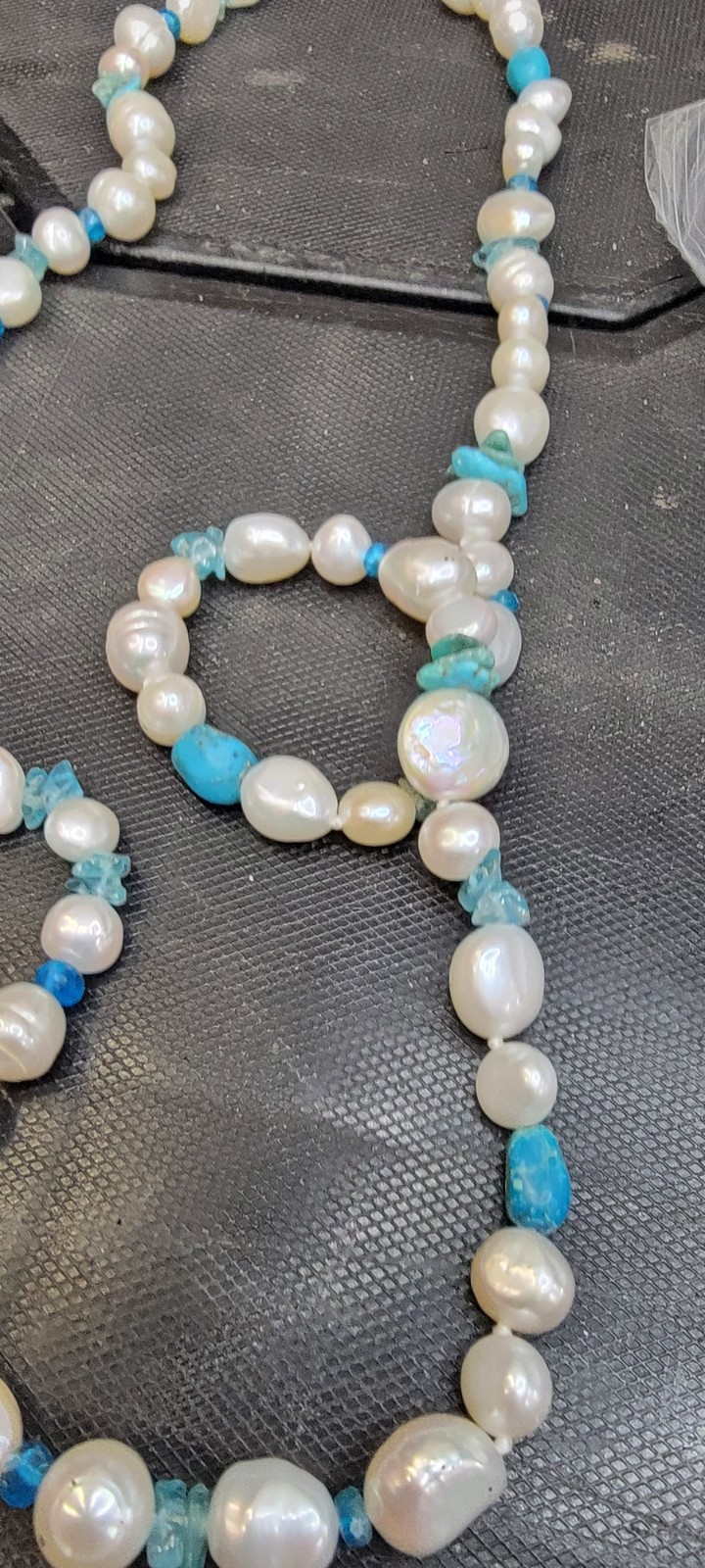 HONORA COLLECTION Freshwater Pearl Turquoise Topaz Beads Chips Necklace 39″ NWT