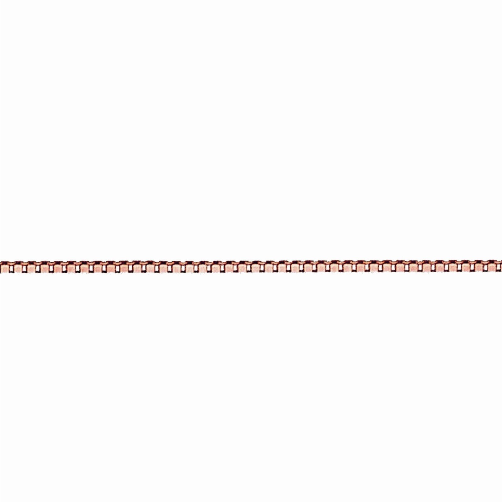 14K Solid Rose Gold 0.45 mm Box Chain with Spring Ring Clasp 16″ 18″ 20″