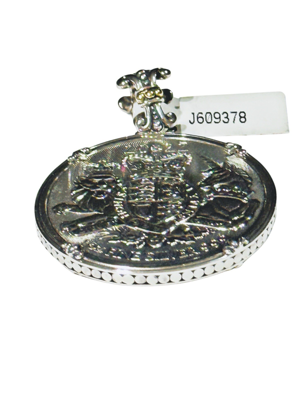 Samuel B 2022 Britannia Fine Silver Coin Pendant w 18K & 925 SS~ NOS J609378 NWT