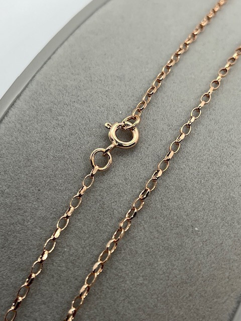 9ct Rose Gold 1.7mm Mini Belcher Filed Link Chain 28″ / 70cm (RMINF)