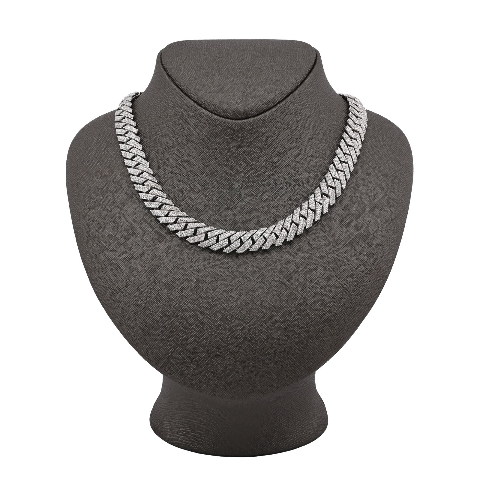 12MM 925 Silver Diamond Cuban Link Chain 22” 17.87CTW VS H-I 116.8g w/Appraisal