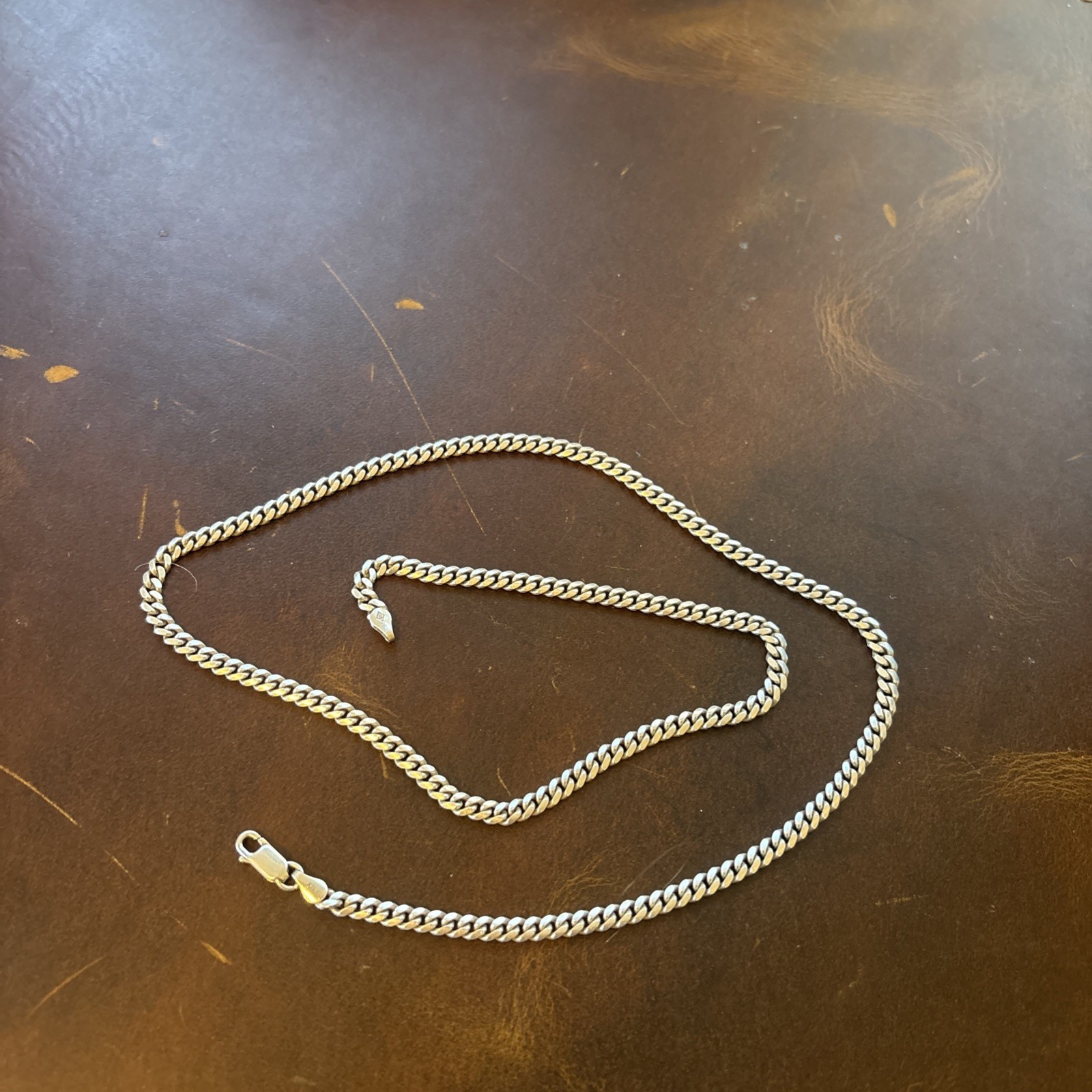 Sterling Silver- 925 Italy- Cuban Link Chain Necklace 22 Inch
