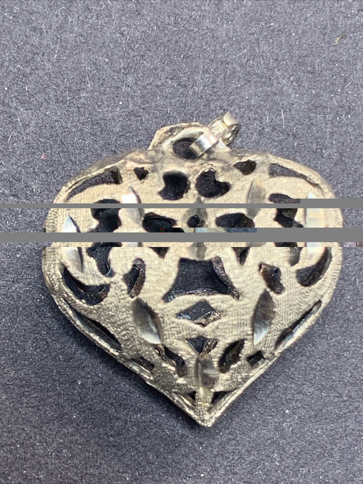 Sterling Silver 925 Lot Necklace Pendant Charm GG4 Puffy Heart Love Anniversary