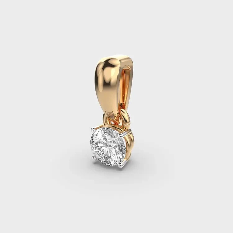2.00 Ct Radiant Droplet Solitaire Pendant without Chain 14k gold plated