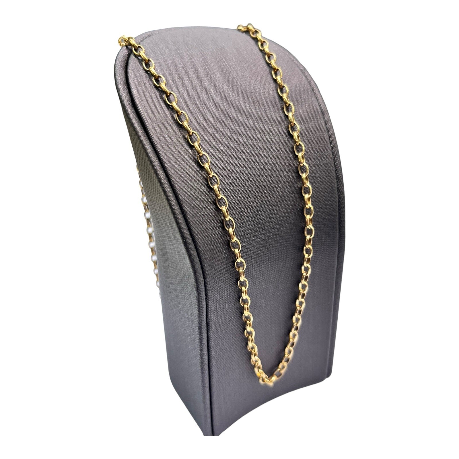 9ct 9k Yellow Gold Italian Oval Belcher Chain Necklace 9.30 Grams 51cm. New