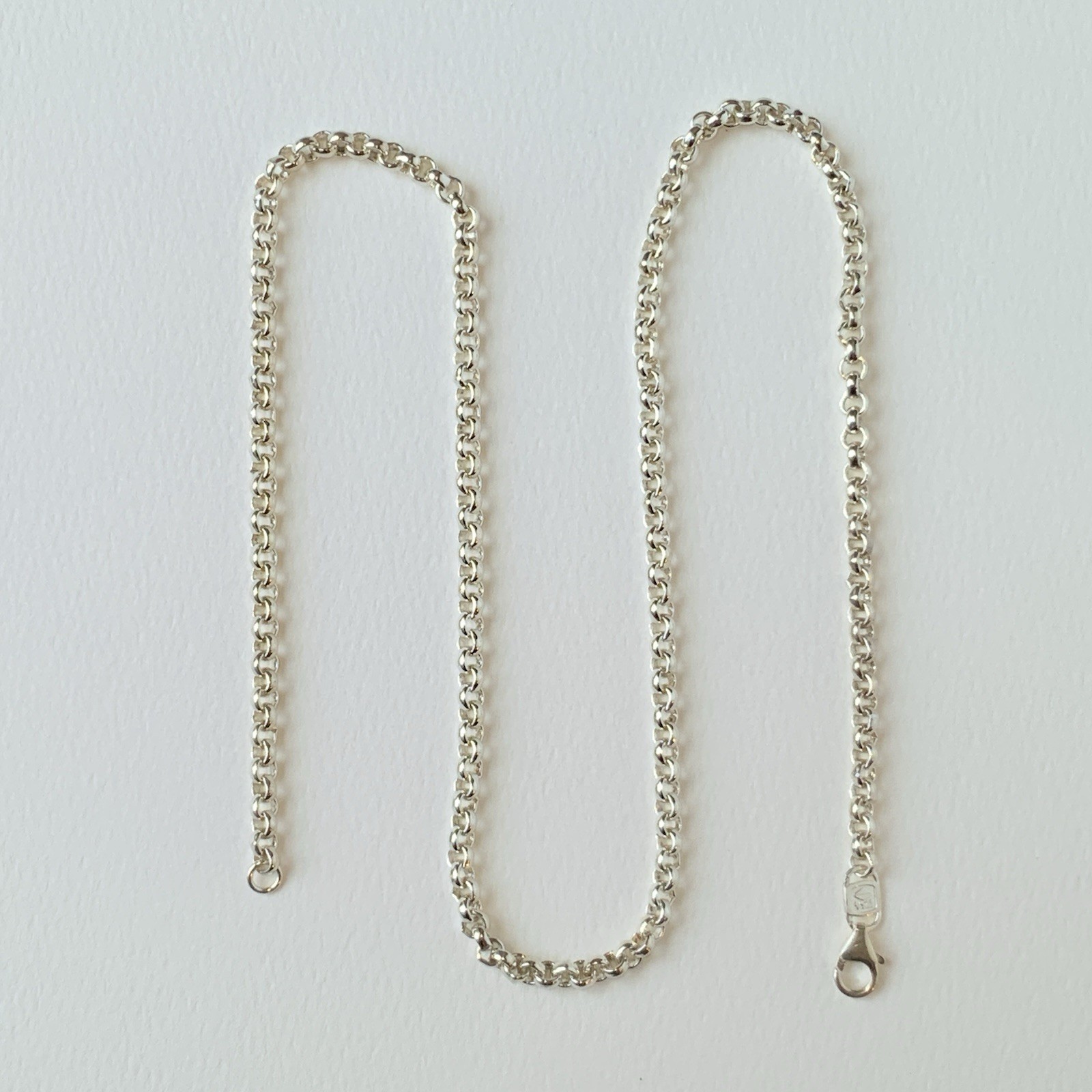 999 Silver Rolo Chain Necklace – UltraFine USA – 20”