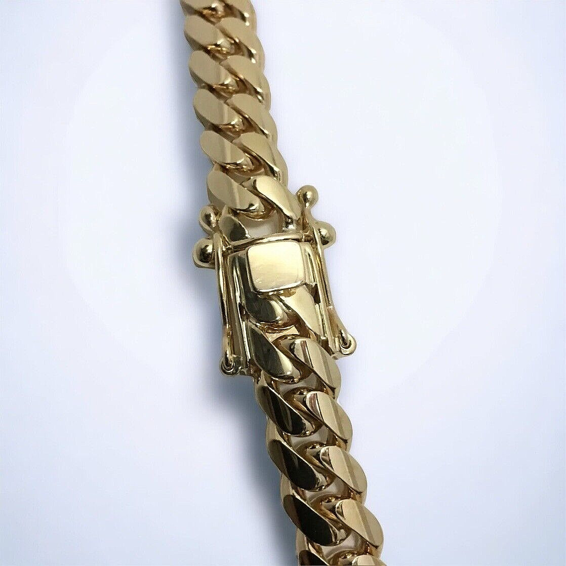 Real 14k Solid Yellow Gold 9mm Miami Cuban Link Chain Necklace 24″ 112 Grams