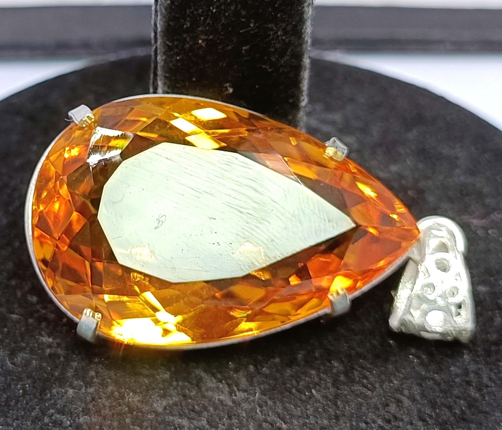 EGL Certified 98.65 Ct Yellow Sapphire Pendant in 925 Sterling Silver Gems 5OSS