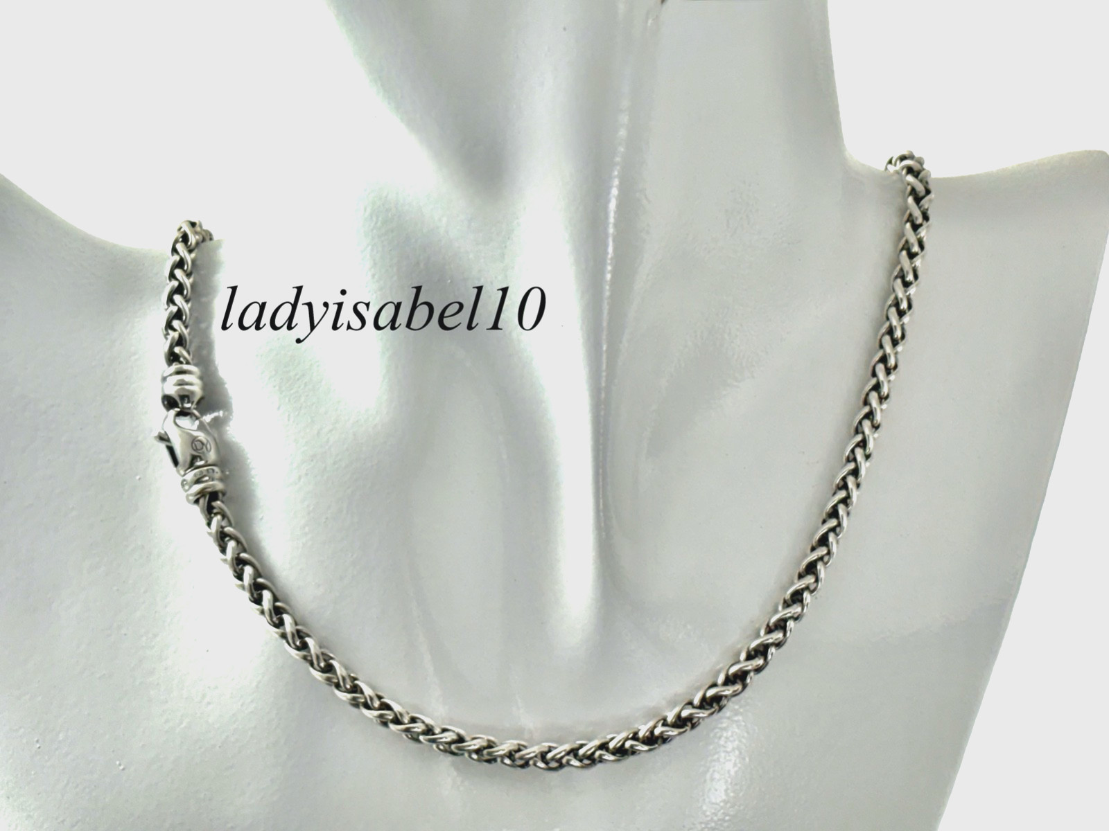 David Yurman Wheat Chain 4mm Necklace Sterling Silver 17.25″ 26 grams