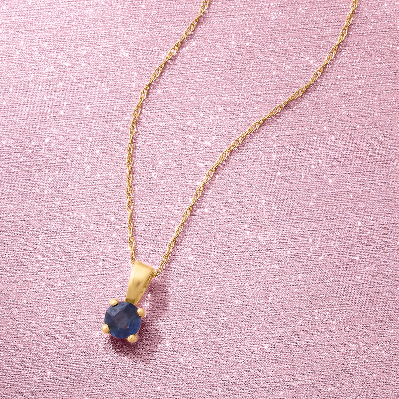 Ross-Simons 0.28 Carat Sapphire Pendant Necklace in 14kt Yellow Gold. 20 inches