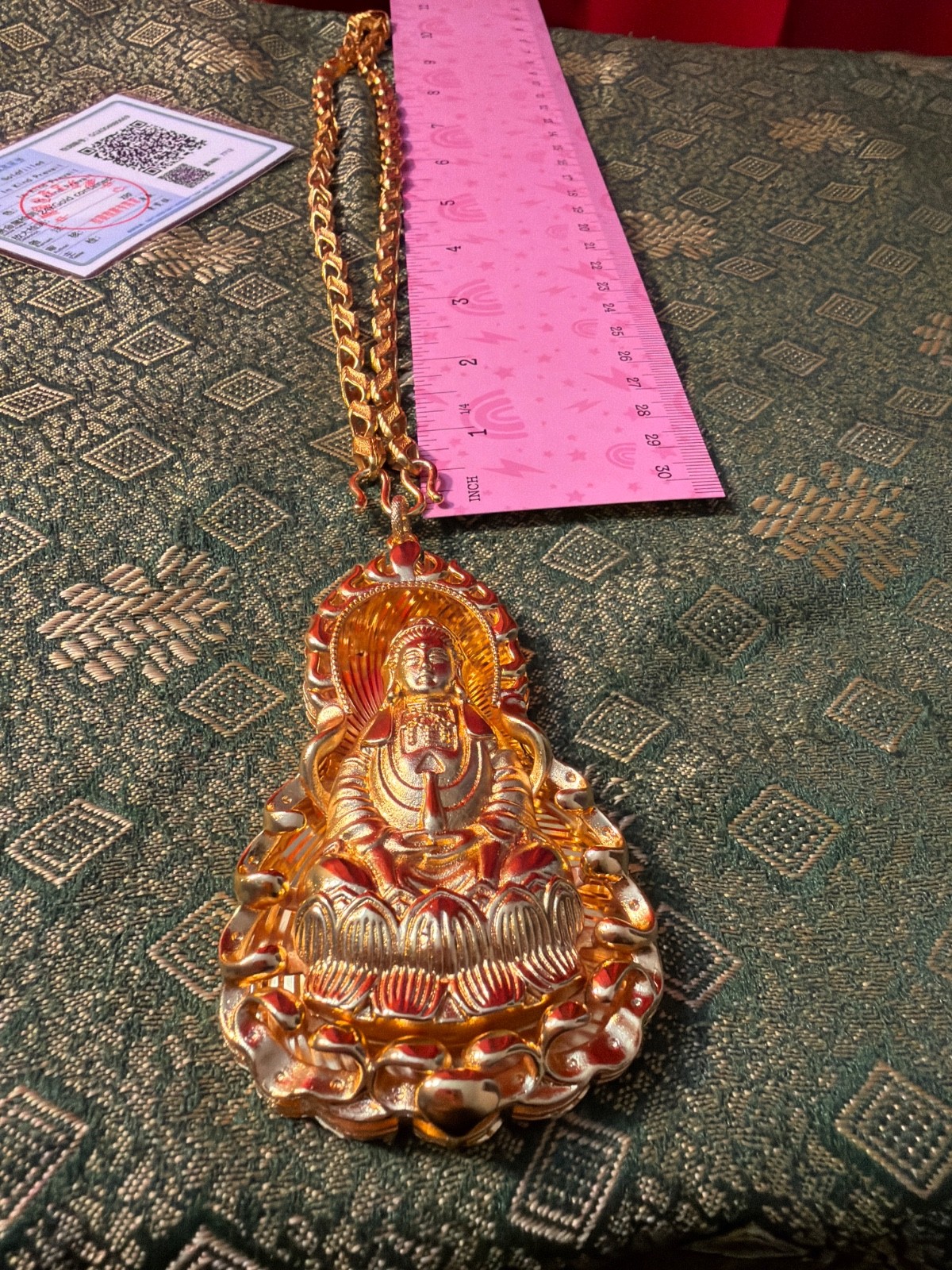 24k gold filled necklace and Buddha pendant