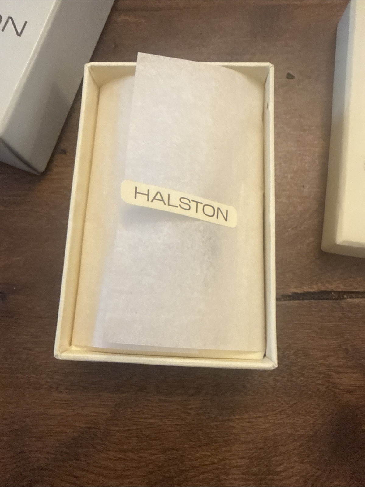 HALSTON Bottle For Perfume Necklace Marked Sterling Original Box