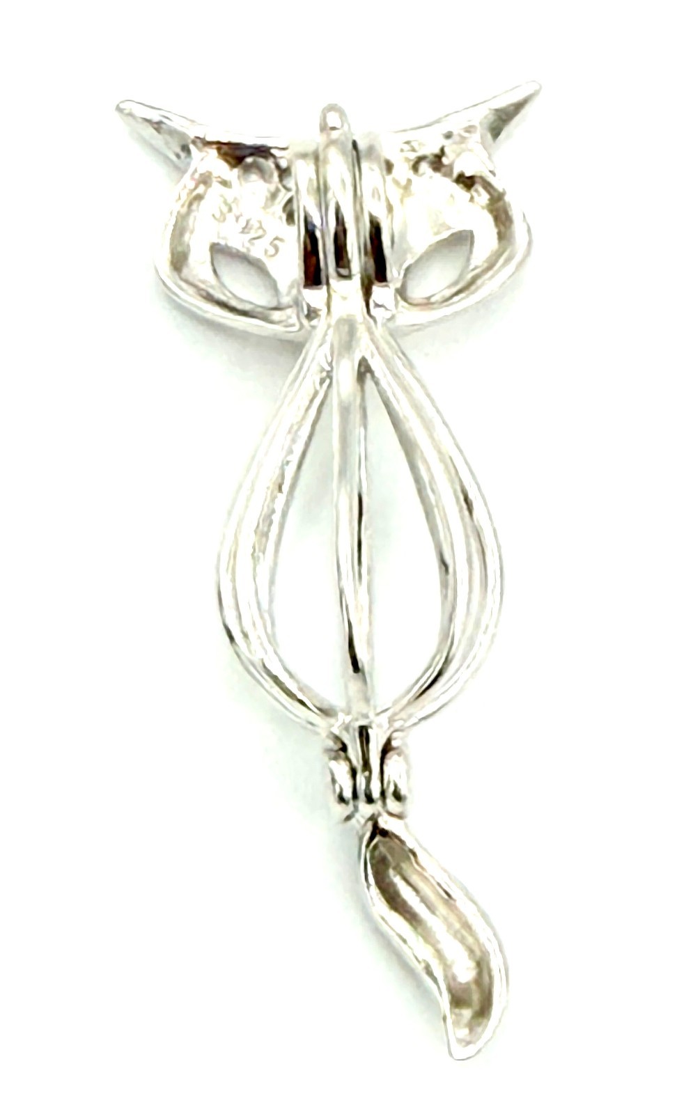 Sterling Silver Pearl Cage Pendant for Necklace Bracelet Nature Animals Insects