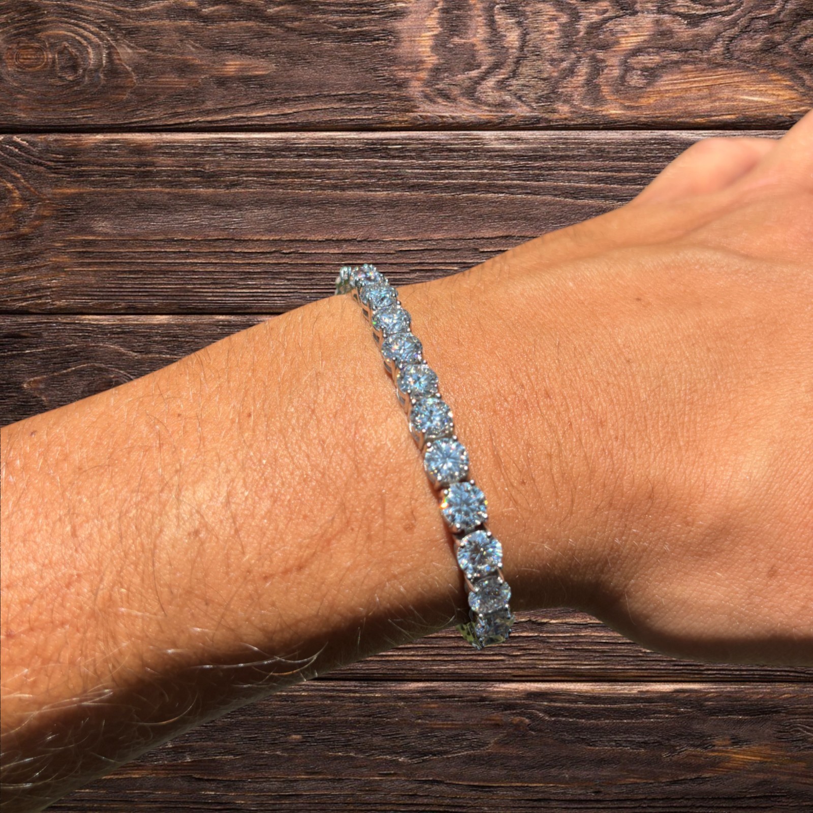 6mm Tennis Bracelet – Moissanite Or CZ – 925 Silver or 14k Gold/Rose Vermeil
