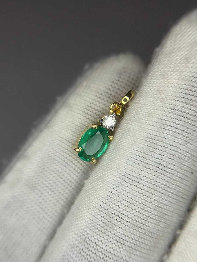 Emerald Necklace | May Birthstone | Emerald Cut Gemstone pendent
