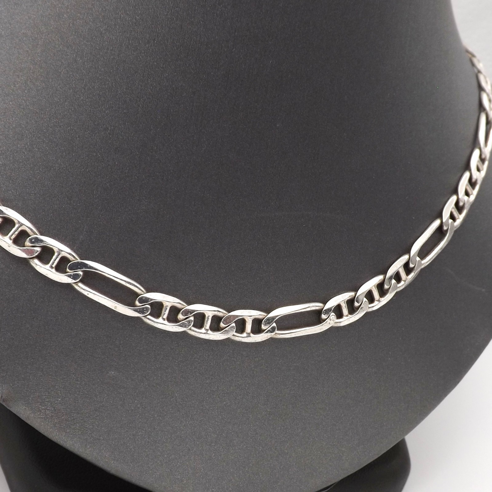 Sterling Silver Figarucci Mariner Link Chain Pendant Necklace Italy Solid 20in