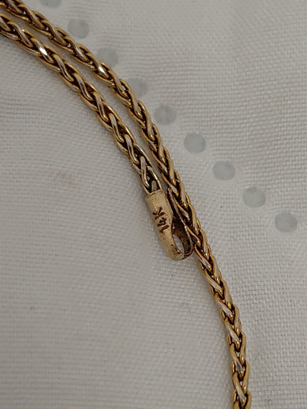 Solid 14K Yellow Gold Twisted Box Link Chain Necklace, 18” , 4.6 g ,