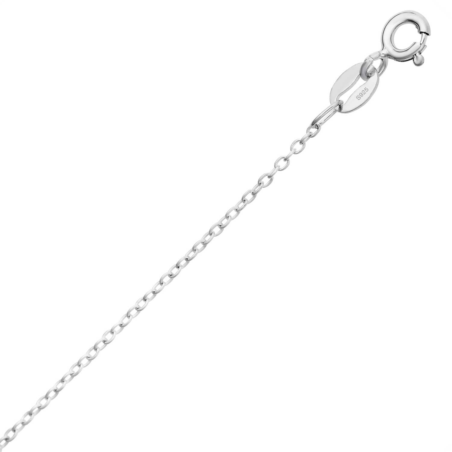 Solid 925 Sterling Silver Wishbone Pendant Charm Necklace 18″ Cable Chain
