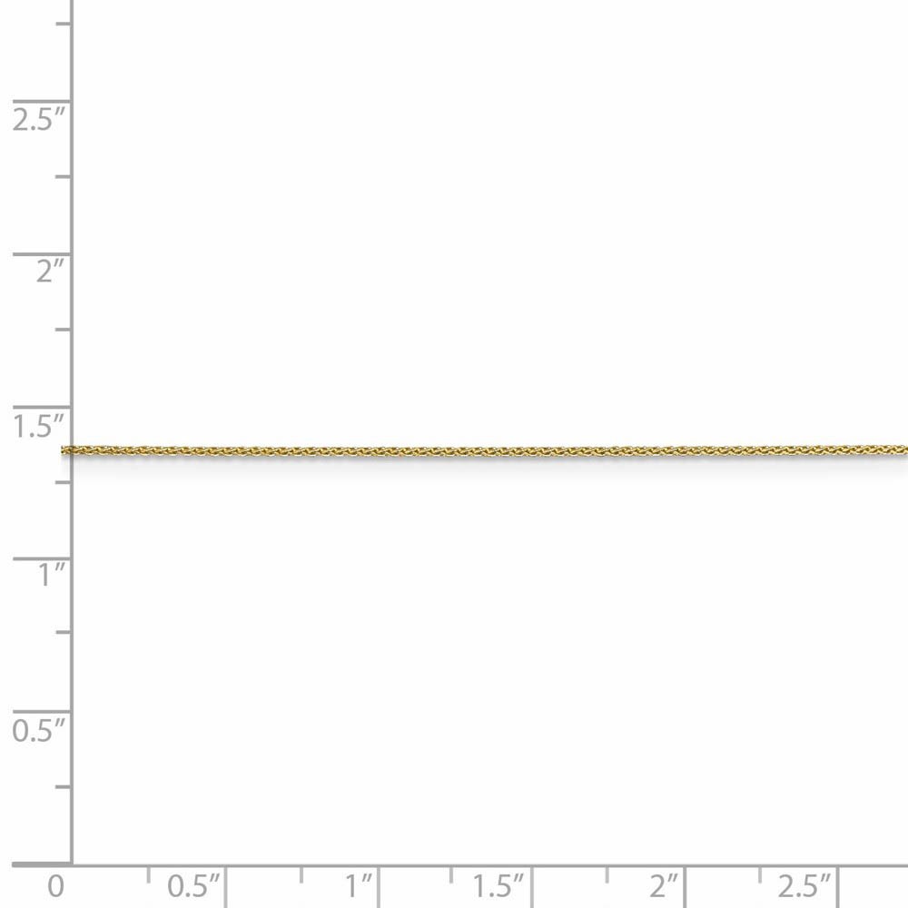 0.65mm 10k Yellow Gold Diamond Cut Wheat Chain Necklace