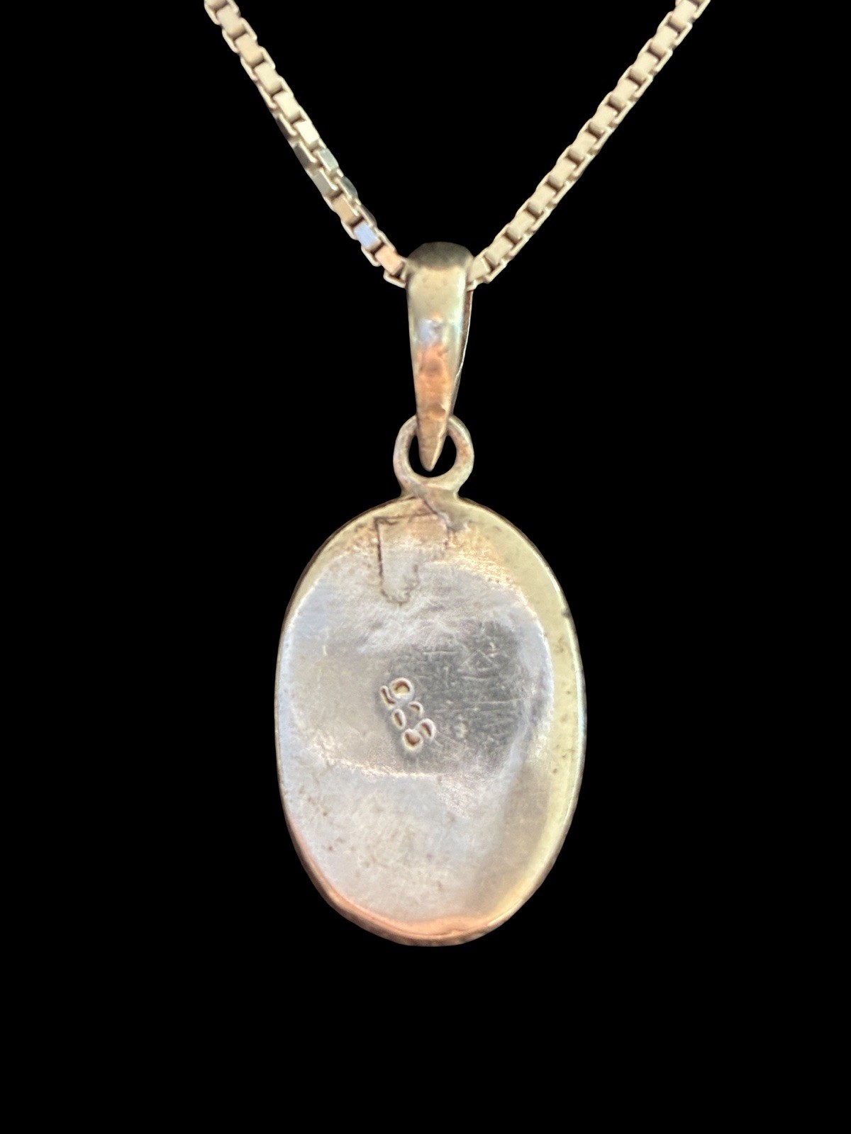 Blue Flash Labradorite & Sterling Silver 925 Pendant Necklace