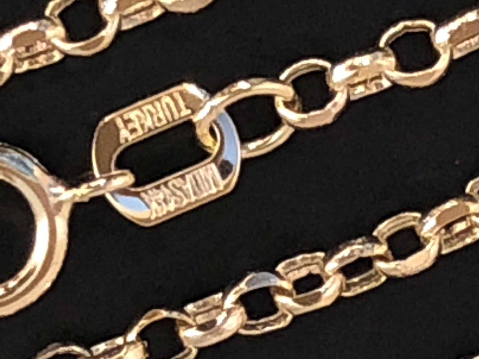14 k Solid Yellow Gold 1.9 mm Rolo Chain Necklace 16″, 18″, 20″, 22″, 24”.
