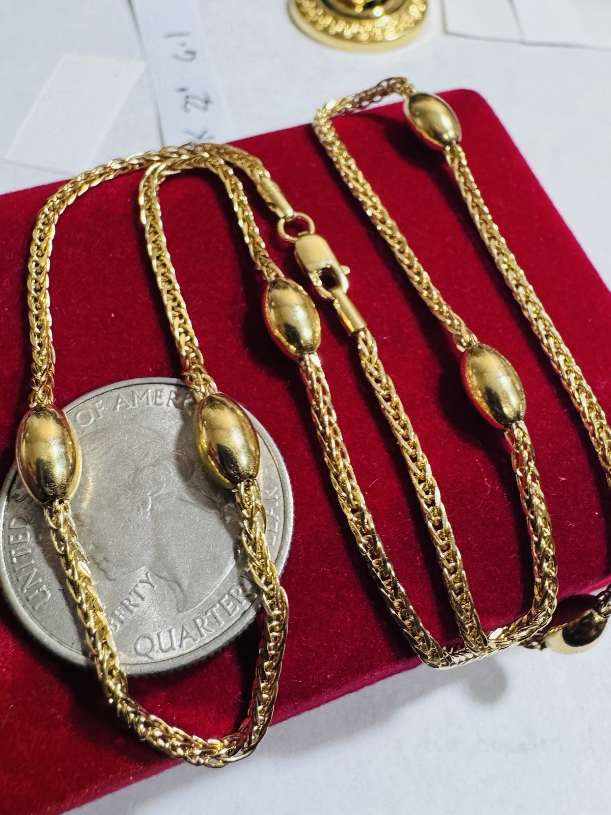 18K 750 Fine Genuine Gold Oval Chain Necklace 17.6”/18” Long 6.6g 2.2mm