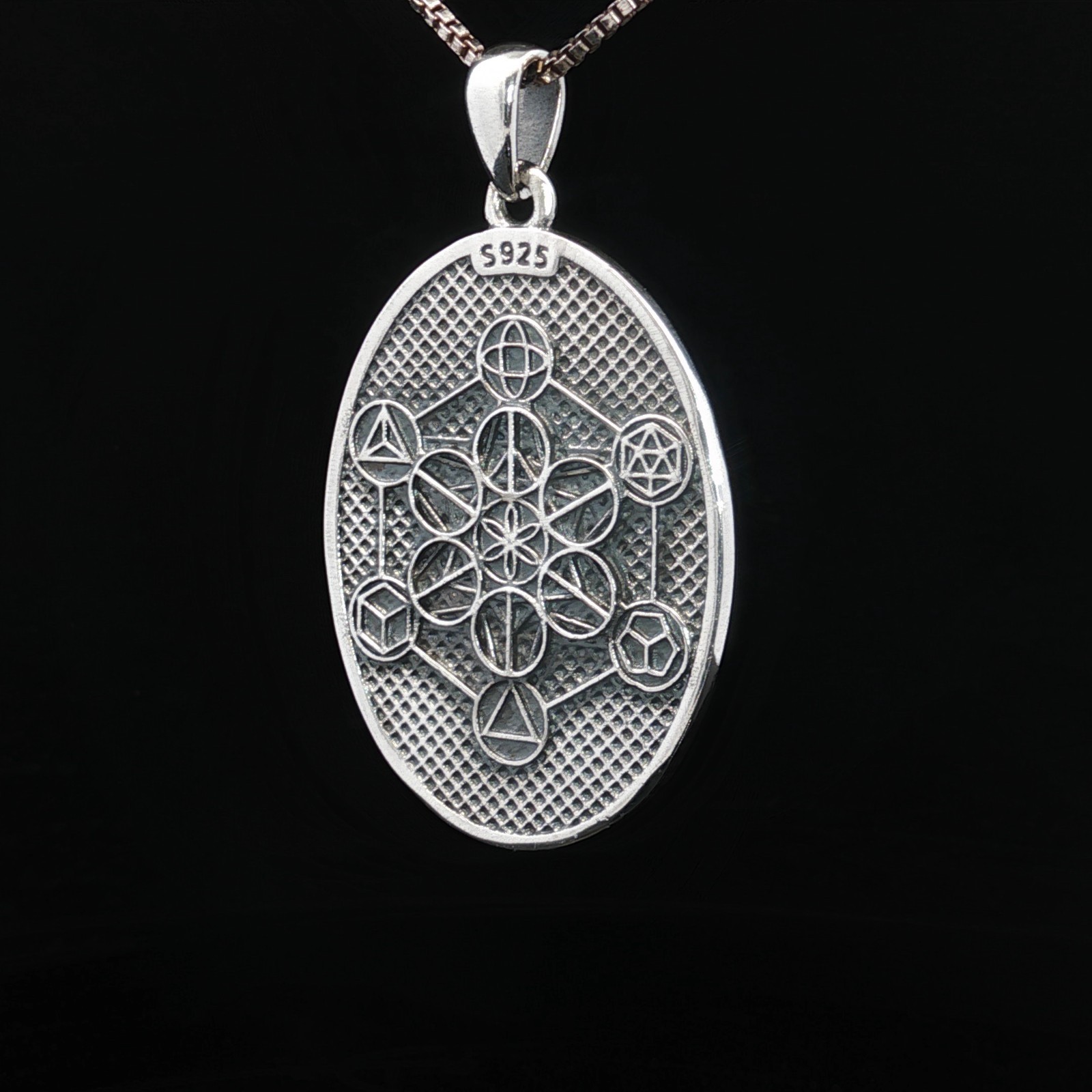 Sterling Silver Archangel Metatron Pendant Necklace