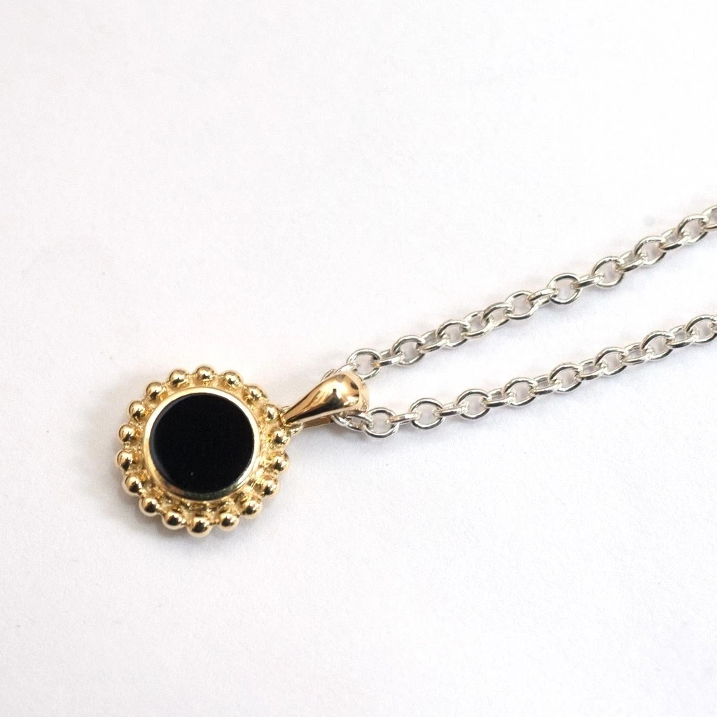 LAGOS Covet Necklace in Sterling Silver, 18K Gold, Black Onyx 18″ New Authentic