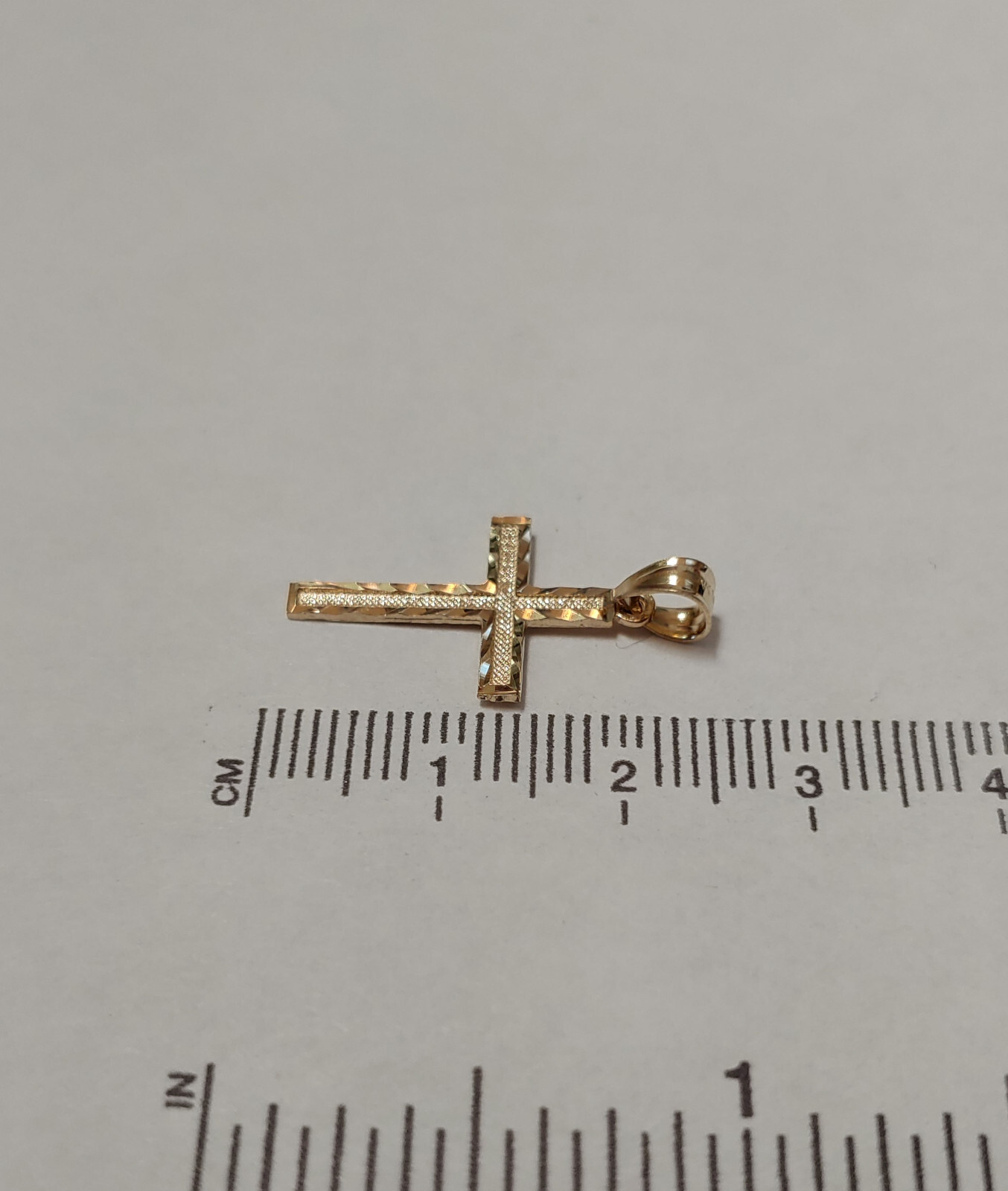 New 14k Yellow Gold Holy Cross Religious Charm Pendant