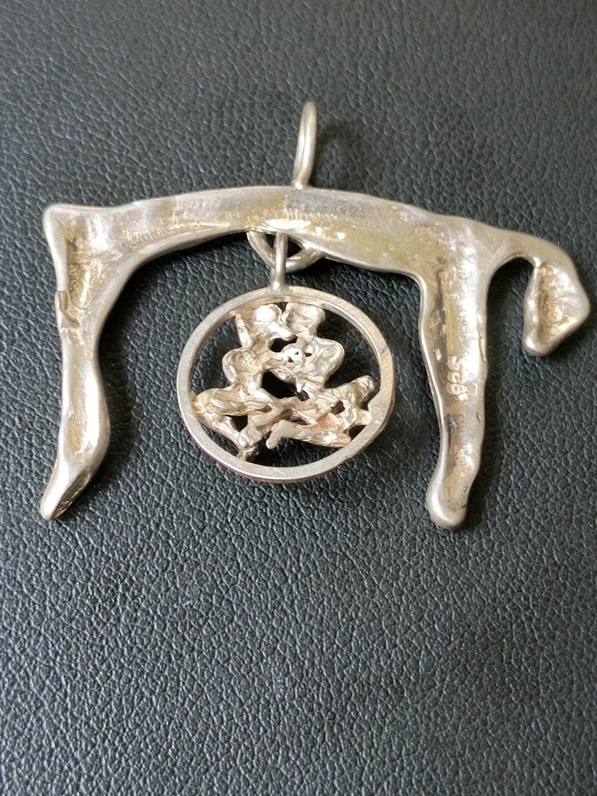 RARE Sterling Silver 925 Chai Life Hebrew Pendant Romantic Couple Unbranded
