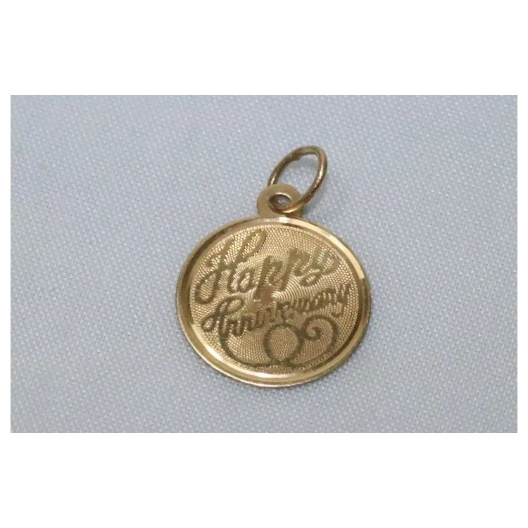 14KT Yellow Gold Happy Anniversary Pendant