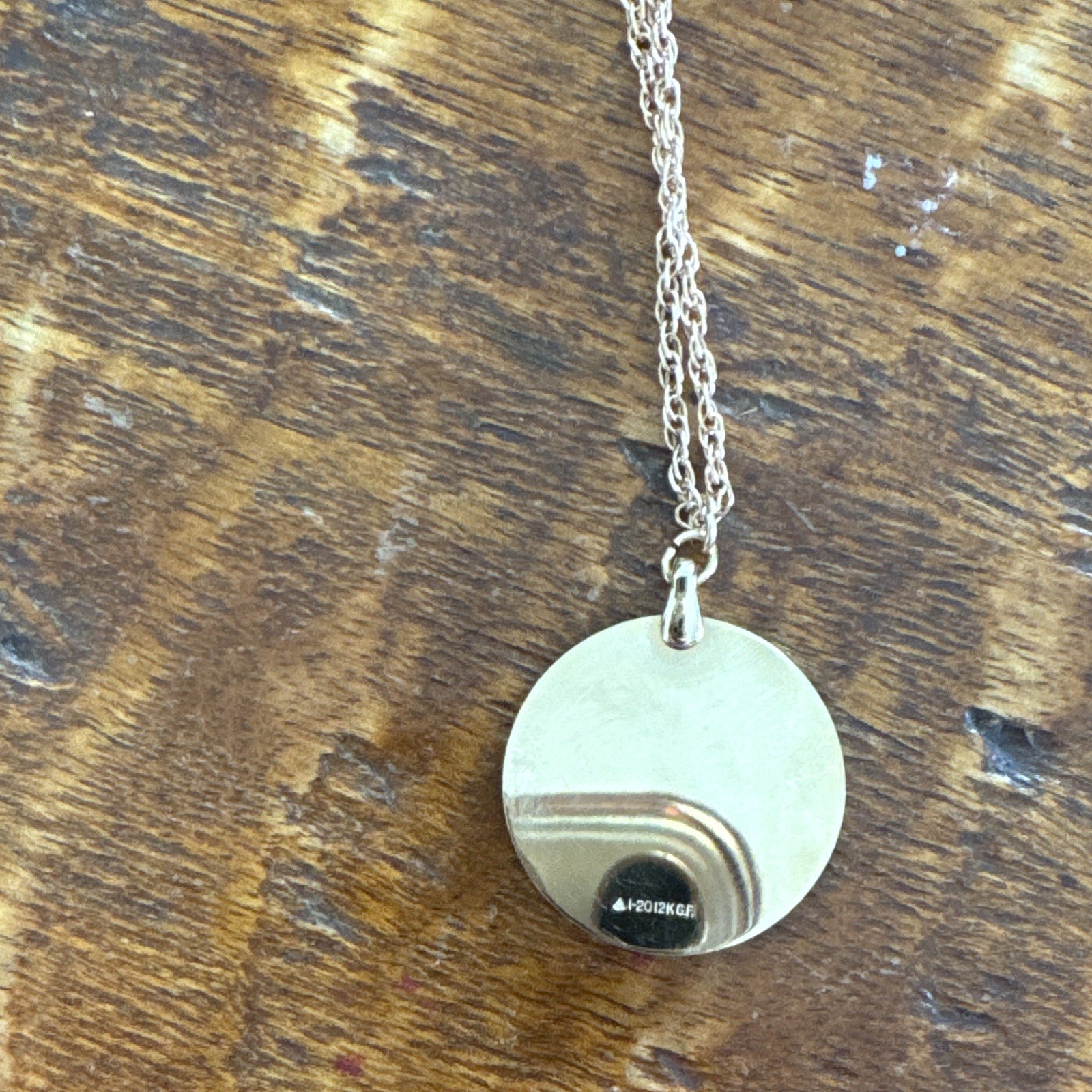 Vintage Bell System PT&T 15 Years Service Award Necklace 1/20 12K Gold Filled