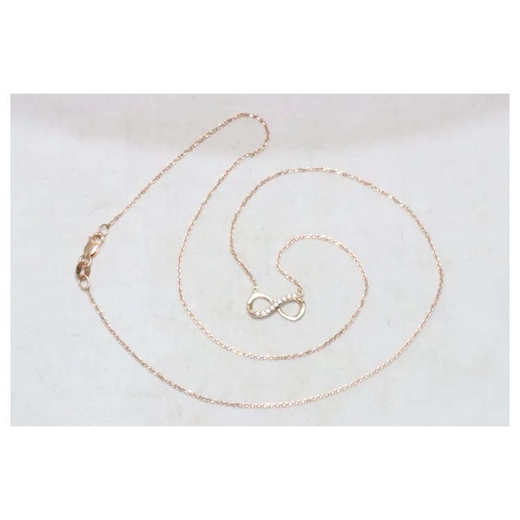 14KT Rose Gold .10CT Diamond Infinity Necklace