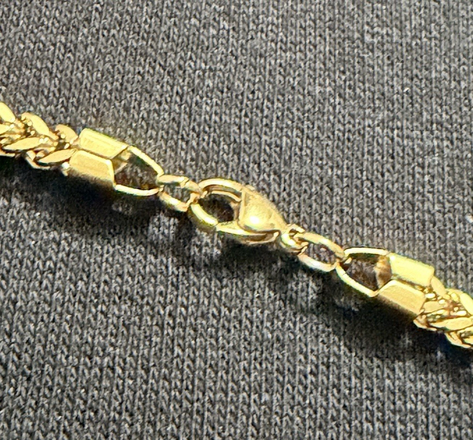 18k Yellow Gold Filled 22″ Franco Box Link Chain 4mm New
