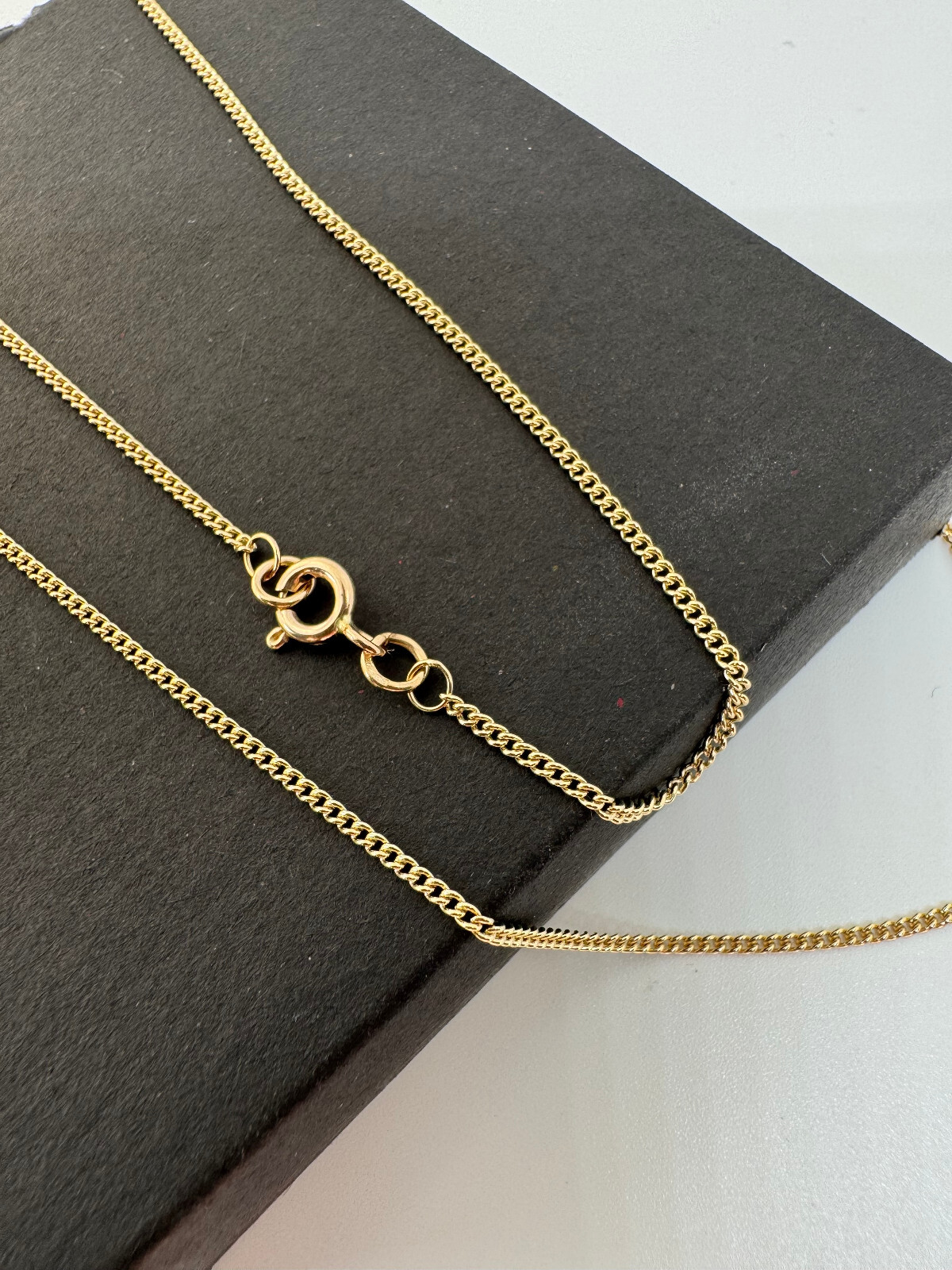 ❤️🇬🇧😍 9ct Yellow Gold 1.4mm Curb Link Chain 28″ / 70cm MADE IN UK 🇬🇧 (G16C)