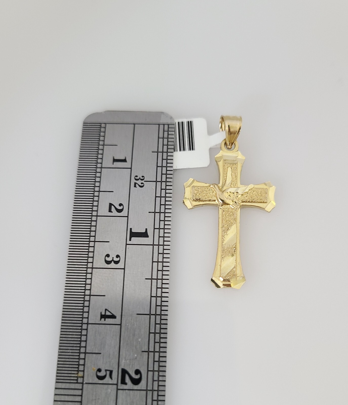 10k Jesus Cross Charm Pendant REAL 10Kt Religious Yellow Gold Genuine.