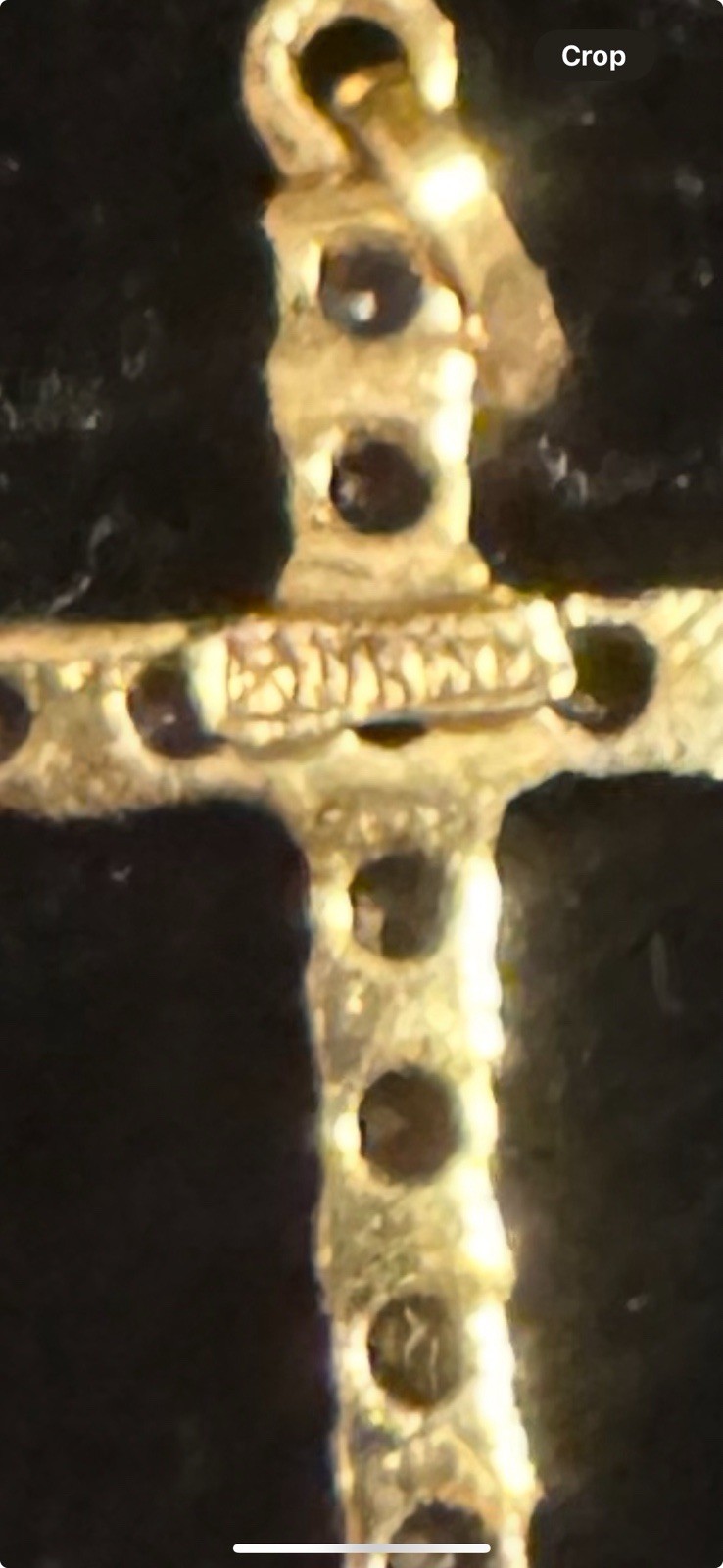 Gold Cross Pendant Without Chain Ruby Stones